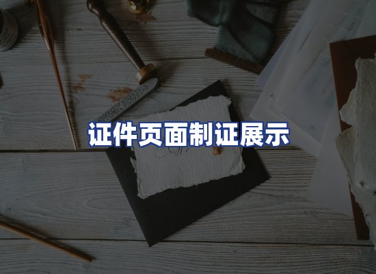 证件页面制证展示